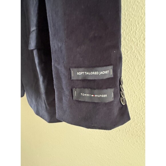 Tommy Hilfiger Mens Modern Fit Blue Corduroy Sport Coat Blazer soft Jacket 40R - Picture 7 of 13